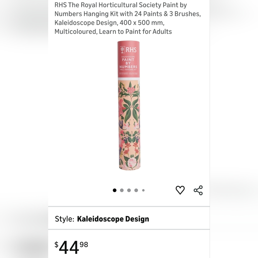 Kaleidoscope Paint by Numbers Kit - Multicolored